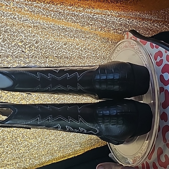 I New w/ o tags SmartFit black cowboy boots New wild western kicks boys sz 4 - Picture 7 of 9